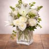 Timeless White Rose &amp; Lily Arrangement is an elegant floral design featuring