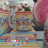 Colorful birthday mug you can add to your order or even have