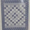 White and Blue Square Pattern Quilted throw. Beautiful quilt to be given