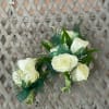 White rose Corsage and Boutonniere (examples for customers) We pre-order over Florals