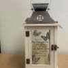 This beautiful sympathy themed lantern is a thoughtful lasting tribute suitable for