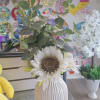 Silk sunflower vase is perfect for someone that loves flowers without all