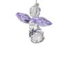 A crystal angel to watch over you. The light amethyst crystal reflects