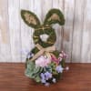 These blooms will last forever in this silk bunny arrangement! 