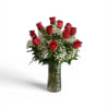One dozen of the finest red roses, Ecuador has to offer presented