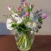 Try something completely different. Unique!  An arrangement of Hydrangeas and tulips