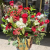Lushly Flower Box Bouquet: Exquisite assortment of flowers, roses, eucalyptus, hydrangeas, stars