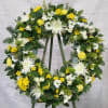 Select this 22" yellow and white wreath. 