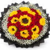 A radiant bouquet of sunflowers and 36 long stem Ecuadorian red roses