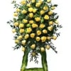 A radiant and elegant all-yellow rose standing spray designed to honor a