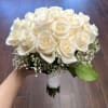 Fancy bouquet with white roses for prom and weddings 