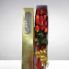 A simple yet elegant dozen roses placed in a box for a