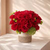 The Classic Red Rose one side Arrangement is a timeless floral design