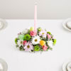 This fun, festive Easter / Passover candle centerpiece makes a lovely addition