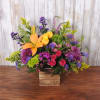 This arrangement will be sure to make you feel those spring garden