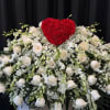 The Heart of Peace casket cover is a timeless expression of love