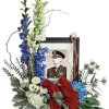"Honor the memory of an always-beloved with this beautiful display bouquet. Designed