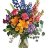 "Color any occasion beautiful with this lovely bouquet of hydrangea, roses and