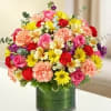 A bright and cheerful arrangement that captures the vibrant colors of spring.