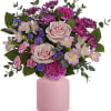 Sweet as can be, this pastel rose bouquet--arranged in a delightful frosted