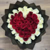 The Midnight Heart features red roses arranged in a central heart shape