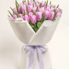 beautifully wrapped fresh tulips