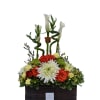 The theme of this arrangement is inner strength.Flowers have been carefully chosen