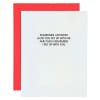 Letterpress printed, A2 size card (4.5" x 5.5"), matching envelope included. Each