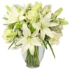 Pretty and delicate, this arrangement exemplifies the feelings of purity and peace.