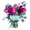 Beautiful and elegant arrangement of roses, stock and hydrangea and more. 