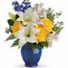 Like a sunny day at the shore, this bright bouquet invigorates and