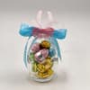 A charming and playful chocolate gift, this elegant glass keepsake is filled