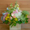 A beautiful mixed pastel bouquet
Arrangement may vary depending on flower availability. 