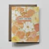  Full | Orange Floral Bouquet Birthday Greeting Card