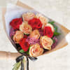 A lovely hand-wrapped bouquet that's sure to warm the heart of someone
