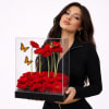 Experience the magic of live butterflies and fresh flowers.
This elegant flower box