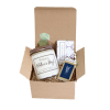 Mother's Day gift box with a candle, soap, and matches