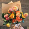 Peach spring tulips