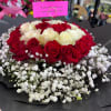 A beautiful red &amp; white arrangement made up with red &amp; white