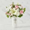 Soft white and pink florals make the Kindly Devoted Bouquet a touching