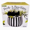 Description
Art imitates life with this adorable peek-a-boo kitty planter! Kitties love plants
