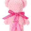 Pink teddy bear with a ribbon that says hope and strength