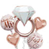 Package Includes: 1 Pcs 30 inch Diamond Ring Balloon, 1pcs 22 inch