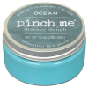 Blue jar of Pinch Me therapy dough with a metal lid