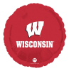 Red Wisconsin logo balloon with white text