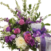 A graceful expression of love and remembrance, the Lavender Remembrance Urn Wreath