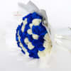 50 Luxury roses royal blue and  white roses wrapped into a