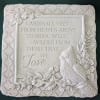 Small stone with a cardinal and flowers. Quote reads "Cardinals visit from