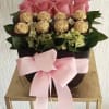 Luxury flower box by Snyder Flowers in San Antonio featuring soft pink