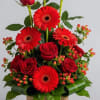 Elegant red flower arrangement by Snyder Flowers in San Antonio featuring fresh